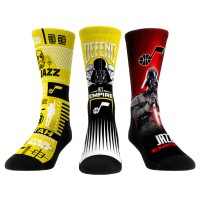 Три пары носков Darth Vader & Stormtrooper Utah Jazz Rock Em Unisex Star Wars - Gold