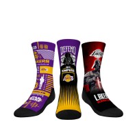 Три пары носков Darth Vader & Stormtrooper Los Angeles Lakers Rock Em Youth Star Wars - Purple