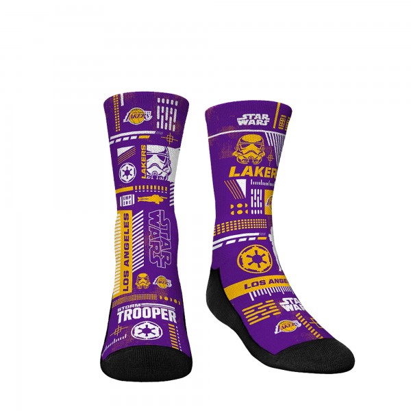 Три пары носков Darth Vader & Stormtrooper Los Angeles Lakers Rock Em Youth Star Wars - Purple