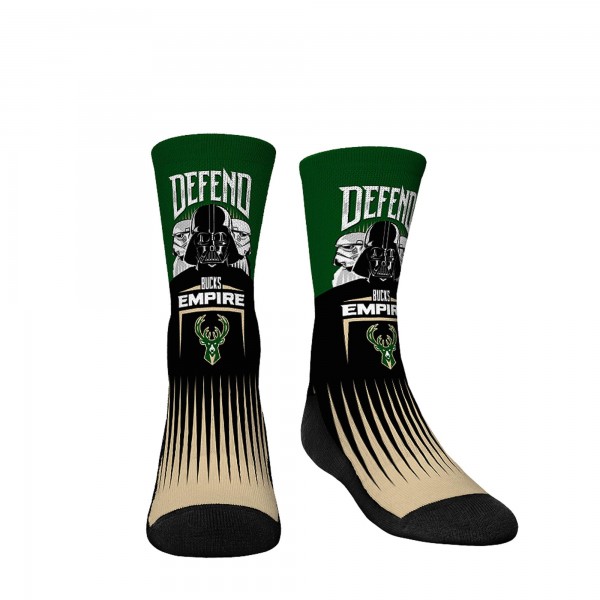 Три пары носков Darth Vader & Stormtrooper Milwaukee Bucks Rock Em Youth Star Wars - Hunter Green