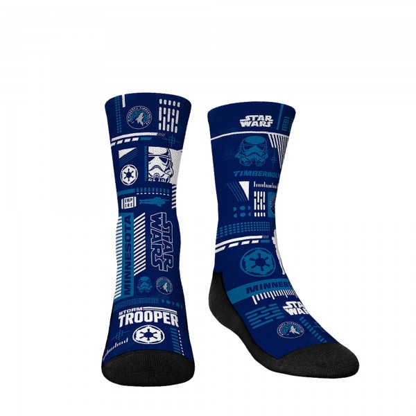 Три пары носков Darth Vader & Stormtrooper Minnesota Timberwolves Rock Em Youth Star Wars - Navy