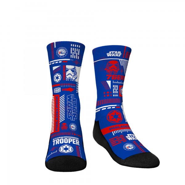 Три пары носков Darth Vader & Stormtrooper Philadelphia 76ers Rock Em Youth Star Wars - Royal