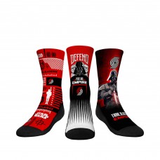 Три пары носков Darth Vader & Stormtrooper Portland Trail Blazers Rock Em Youth Star Wars - Red