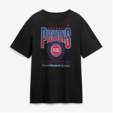 Detroit Pistons Fanatics Black Oversized Graphics Swish T-Shirt