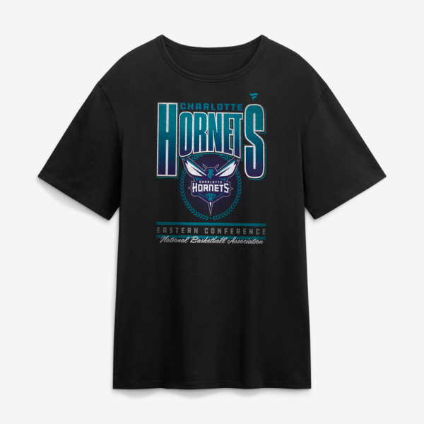 Футболка Charlotte Hornets Fanatics Black Oversized Graphics Swish