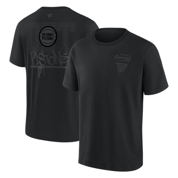 Detroit Pistons Fanatics Blackout Heavyweight T-Shirt