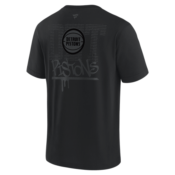 Detroit Pistons Fanatics Blackout Heavyweight T-Shirt
