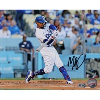 Mookie Betts Los Angeles Dodgers Autographed Fanatics Authentic 8 x 10 White Jersey Hitting Photograph