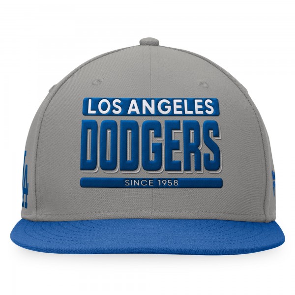 Los Angeles Dodgers Fanatics Gray/Royal Line Drive Two-Tone Snapback Hat