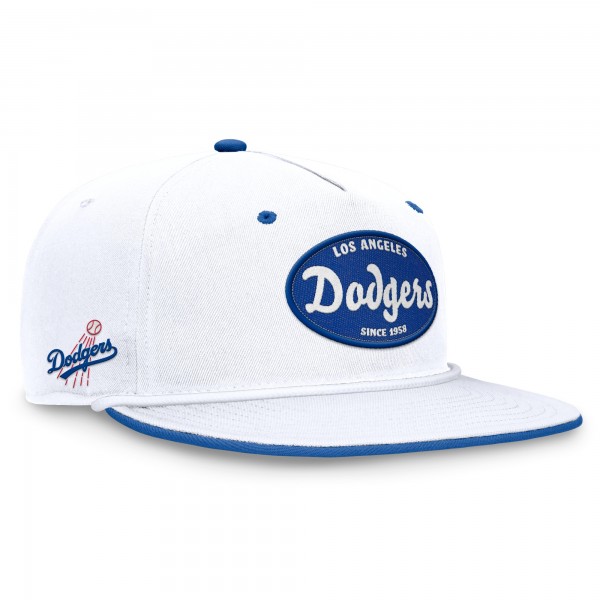 Los Angeles Dodgers Fanatics White Cooperstown Collection Iron Golfer Snapback Hat