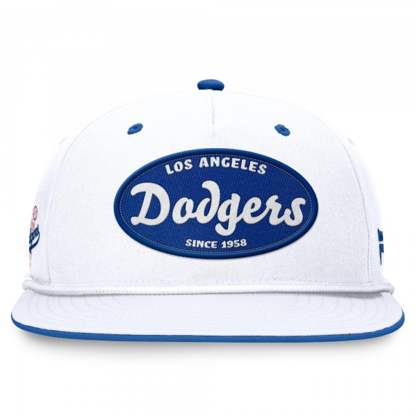 Los Angeles Dodgers Fanatics White Cooperstown Collection Iron Golfer Snapback Hat