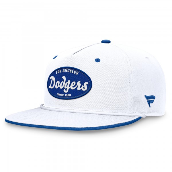 Los Angeles Dodgers Fanatics White Cooperstown Collection Iron Golfer Snapback Hat