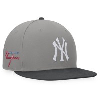 New York Yankees Fanatics Gray/Charcoal Ace Snapback Hat