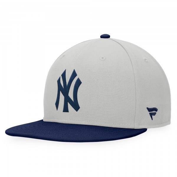 New York Yankees Fanatics Gray/Navy Glory Days Two-Tone Snapback Hat