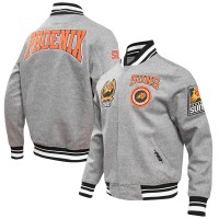 Куртка на кнопках Phoenix Suns Pro Standard Crest Emblem Varsity - Heather Gray