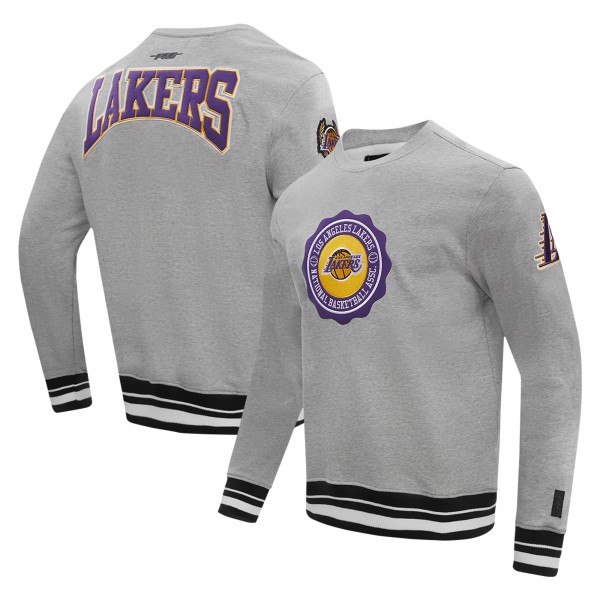 Кофта Los Angeles Lakers Pro Standard Crest Emblem - Heather Gray