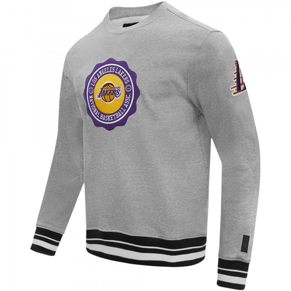 Кофта Los Angeles Lakers Pro Standard Crest Emblem - Heather Gray
