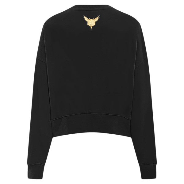 Женская свитшот Charlotte Hornets Pro Standard Black Glam Cropped Pullover