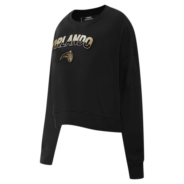 Женская свитшот Orlando Magic Pro Standard Black Glam Cropped Pullover