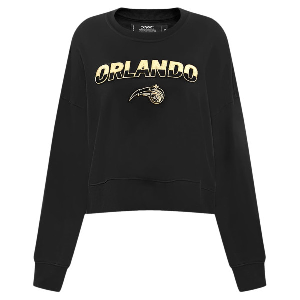 Женская свитшот Orlando Magic Pro Standard Black Glam Cropped Pullover