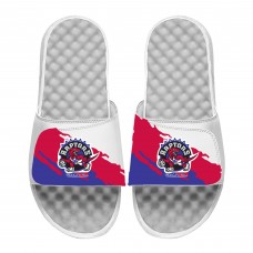 Шлепки Toronto Raptors ISlide x Mitchell & Ness Paint Stripe - White