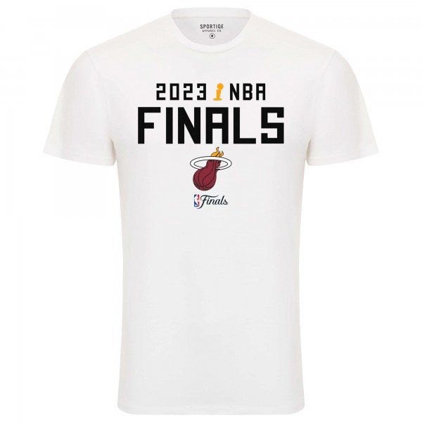 Футболка Miami Heat Sportiqe Unisex 2023 NBA Finals Bingham Premium - White