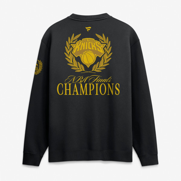 Свитшот New York Knicks Fanatics Black 2026 NBA Finals Champions x USA 250th