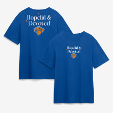 Футболка New York Knicks Fanatics Blue Hopeful & Devoted Legacy Cotton