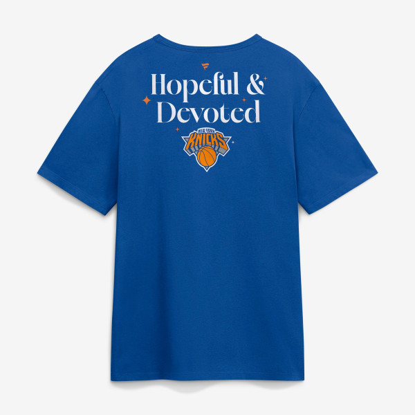 Футболка New York Knicks Fanatics Blue Hopeful & Devoted Legacy Cotton