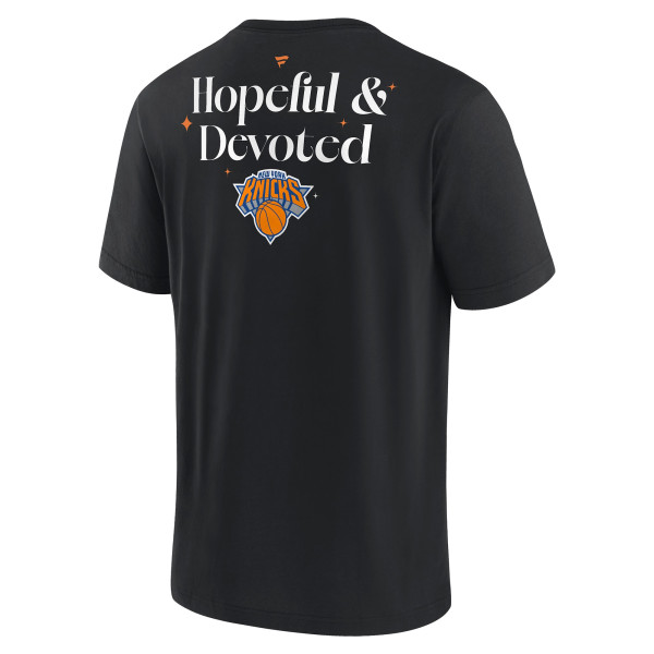 Футболка New York Knicks Fanatics Black Hopeful & Devoted Heavyweight