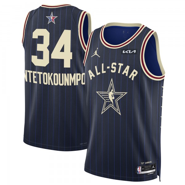 Игровая джерси Giannis Antetokounmpo Jordan Brand Unisex 2024 NBA All-Star Game Swingman - Navy