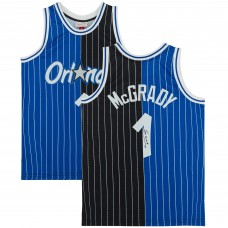 Tracy McGrady Orlando Magic Fanatics Authentic Autographed Black and Blue Split Mitchell & Ness 2003-04 Swingman Jersey