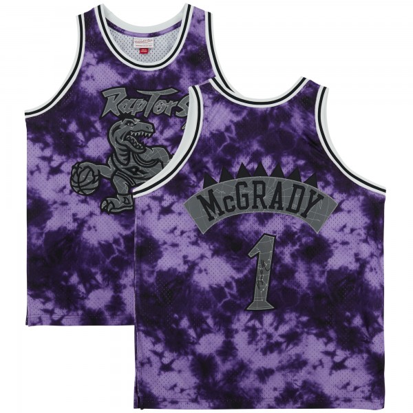 Tracy McGrady Toronto Raptors Fanatics Authentic Autographed Purple Galaxy Mitchell & Ness 1998-99 Swingman Jersey