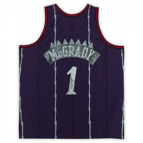 Tracy McGrady Toronto Raptors Fanatics Authentic Autographed Purple Mitchell & Ness 75th Anniversary Swingman Jersey