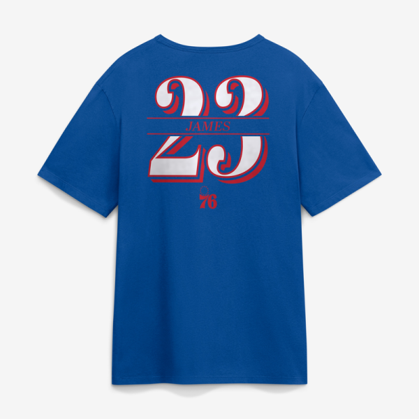 Футболка Philadelphia 76ers LeBron James Fanatics Royal In The Paint Name & Number