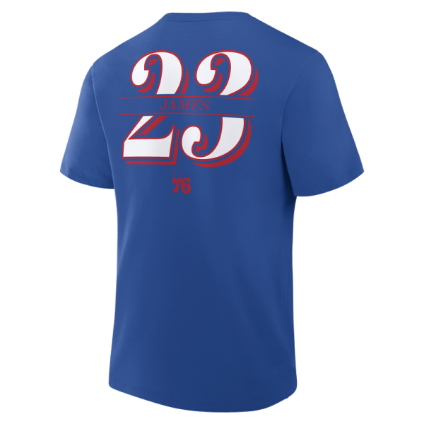 Футболка Philadelphia 76ers LeBron James Fanatics Royal In The Paint Name & Number