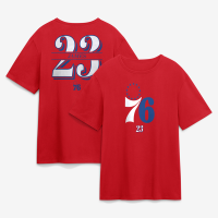 Футболка Philadelphia 76ers LeBron James Fanatics Red In The Paint Name & Number