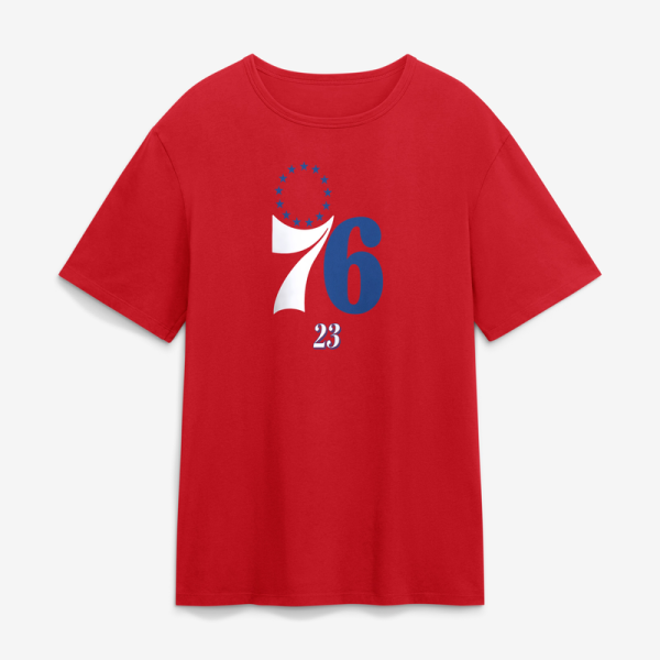 Футболка Philadelphia 76ers LeBron James Fanatics Red In The Paint Name & Number