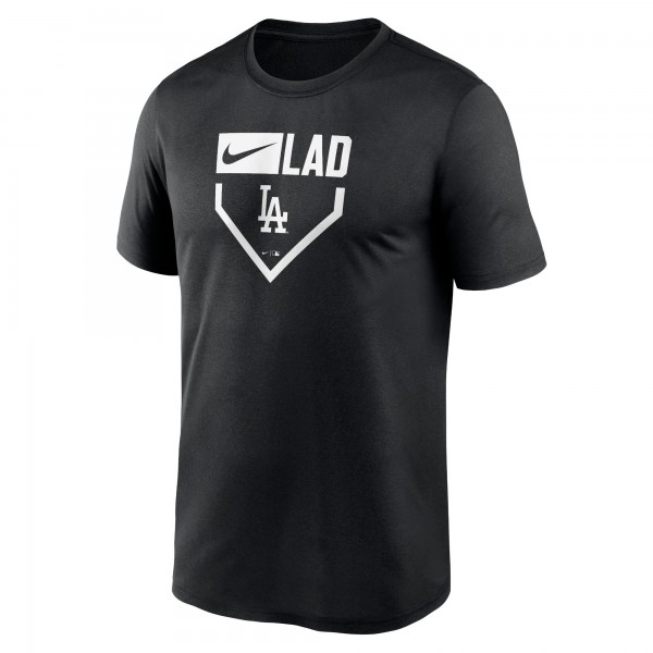 Los Angeles Dodgers Nike Black Home Plate Icon Legend Performance T-Shirt