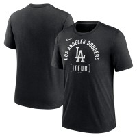Футболка Los Angeles Dodgers Nike Heather Black Swing Big Tri-Blend