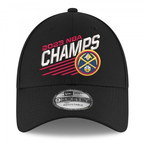 Чемпионская бейсболка Denver Nuggets New Era 2023 NBA Finals Champions Slant Fast 9FORTY - Black