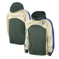 Толстовка Milwaukee Bucks Nike Authentic Starting Five Force Performance - Hunter Green/Cream