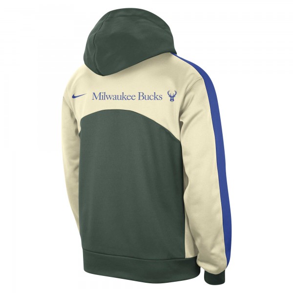 Толстовка Milwaukee Bucks Nike Authentic Starting Five Force Performance - Hunter Green/Cream