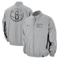 Кофта на молнии Brooklyn Nets Nike Courtside Vintage Warmup - Silver