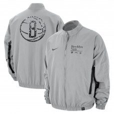 Кофта на молнии Brooklyn Nets Nike Courtside Vintage Warmup - Silver