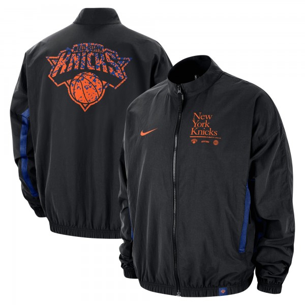 Кофта на молнии New York Knicks Nike Courtside Vintage Warmup - Black