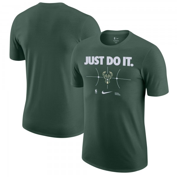 Футболка Milwaukee Bucks Nike Just Do It - Hunter Green