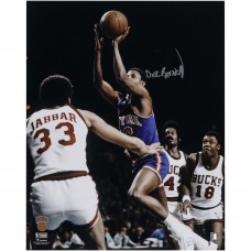 Dick Barnett New York Knicks Autographed Fanatics Authentic 16 x 20 Shooting vs. Bucks Photograph