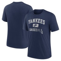 New York Yankees Nike Navy Cooperstown Collection Arch Tri-Blend T-Shirt