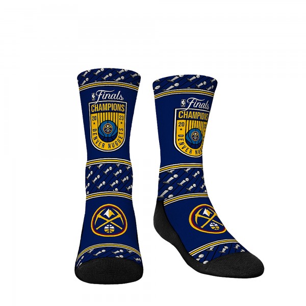 Носки Denver Nuggets Rock Em Youth 2023 NBA Finals Champions Badge Crew - Navy